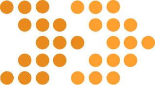 Transparent orange JCVA logo shape